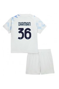 Inter Milan Matteo Darmian #36 Jalkapallovaatteet Lasten Vieraspeliasu 2025-26 Lyhythihainen (+ Lyhyet housut)